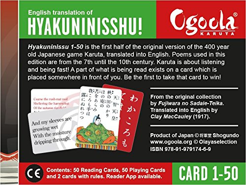 Hyakunin Isshu English Translation Karuta 1-50 - Ogoola Karuta