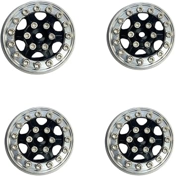 4pcs KIT Model Wheels for cxs 1/24 Four-Wheel Drive Climbing Bike hub Aluminium Alloy hub White