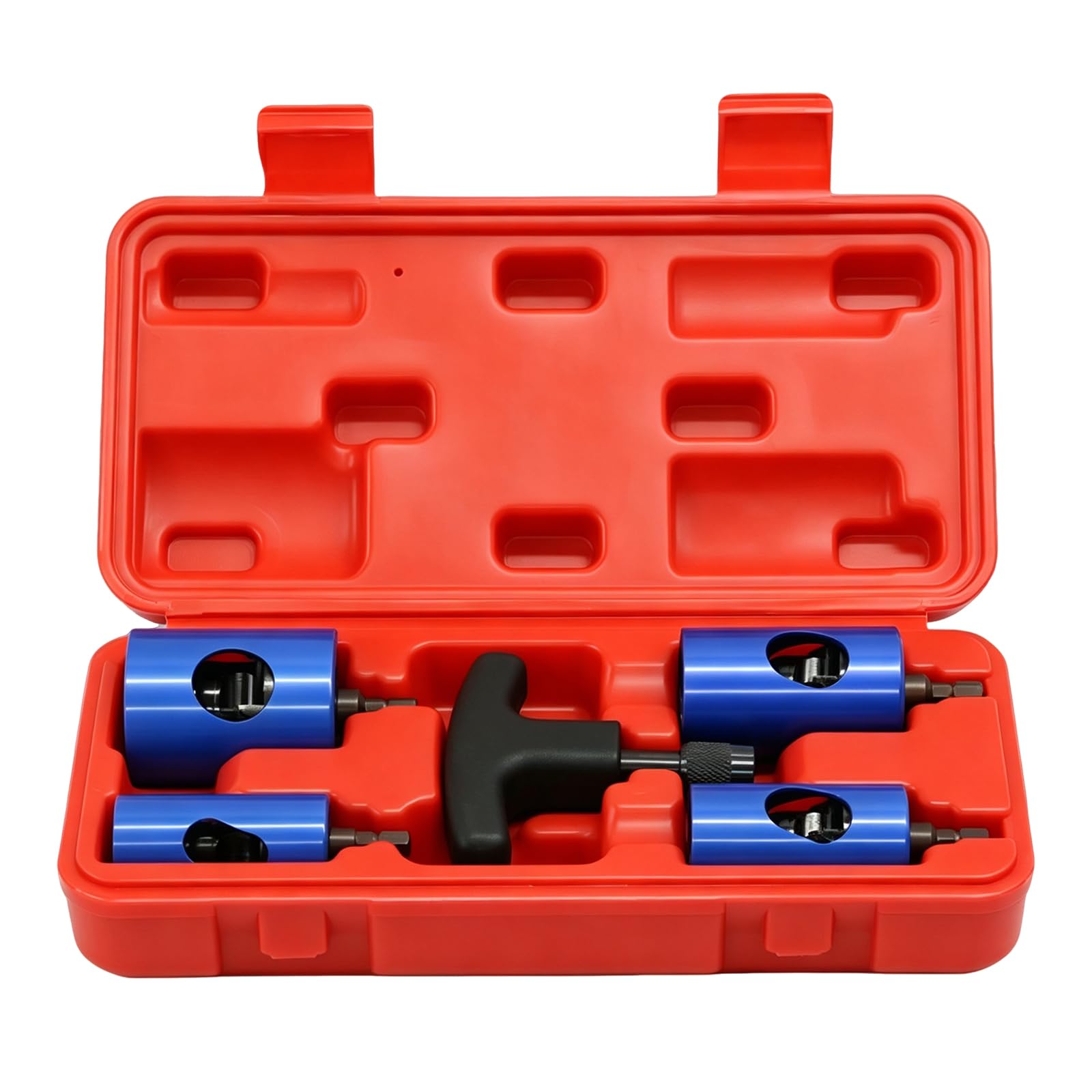 Kit Svasatore Calibratore Multistrato, Bussola Svasatore Calibratore Ø16-32 mm Calibratore Interno e Esterno Set Sbavatubo con Valigetta e 4 Testine per Rifiniture Impianti Idraulici