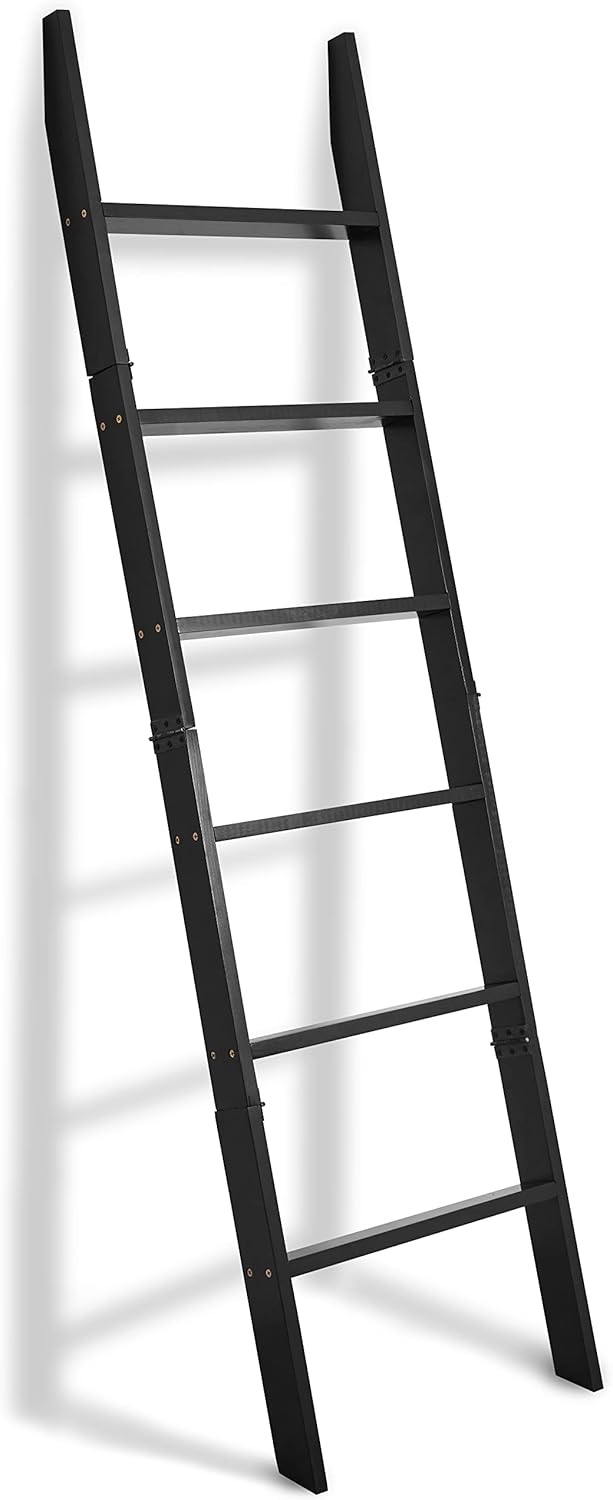 VASGOR 68" Blanket Ladder Wooden Decorative, Wall Leaning