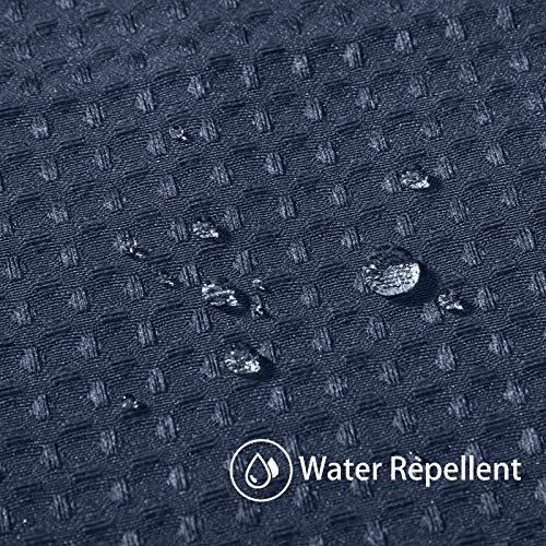 VANZAVANZU Waterproof Narrow Shower Curtain 92x182cm for Small Bathroom with Metal Hooks Waffle Fabric Shower Curtain Heavy Duty Bath Curtain for Wet Room Bathtub Shower Stall - Image 3