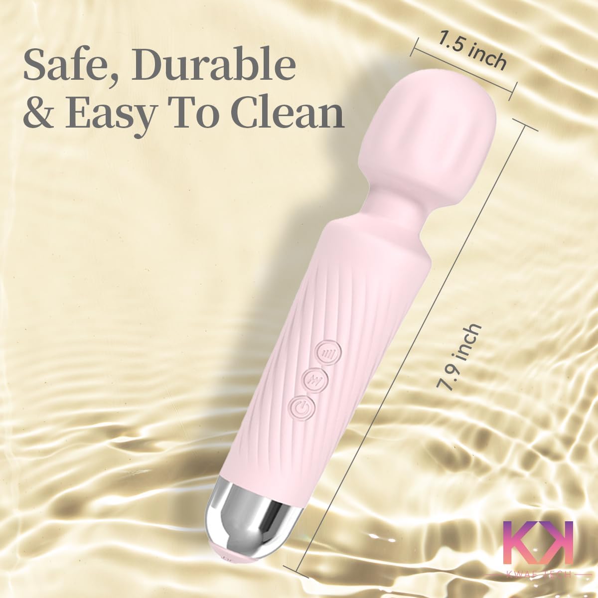 KWAF Deep Tissue Muscle Massager – Rechargeable Handheld Body Therapy Device for Neck, Back & Shoulder Relief – Adjustable Speed – Quiet Motor