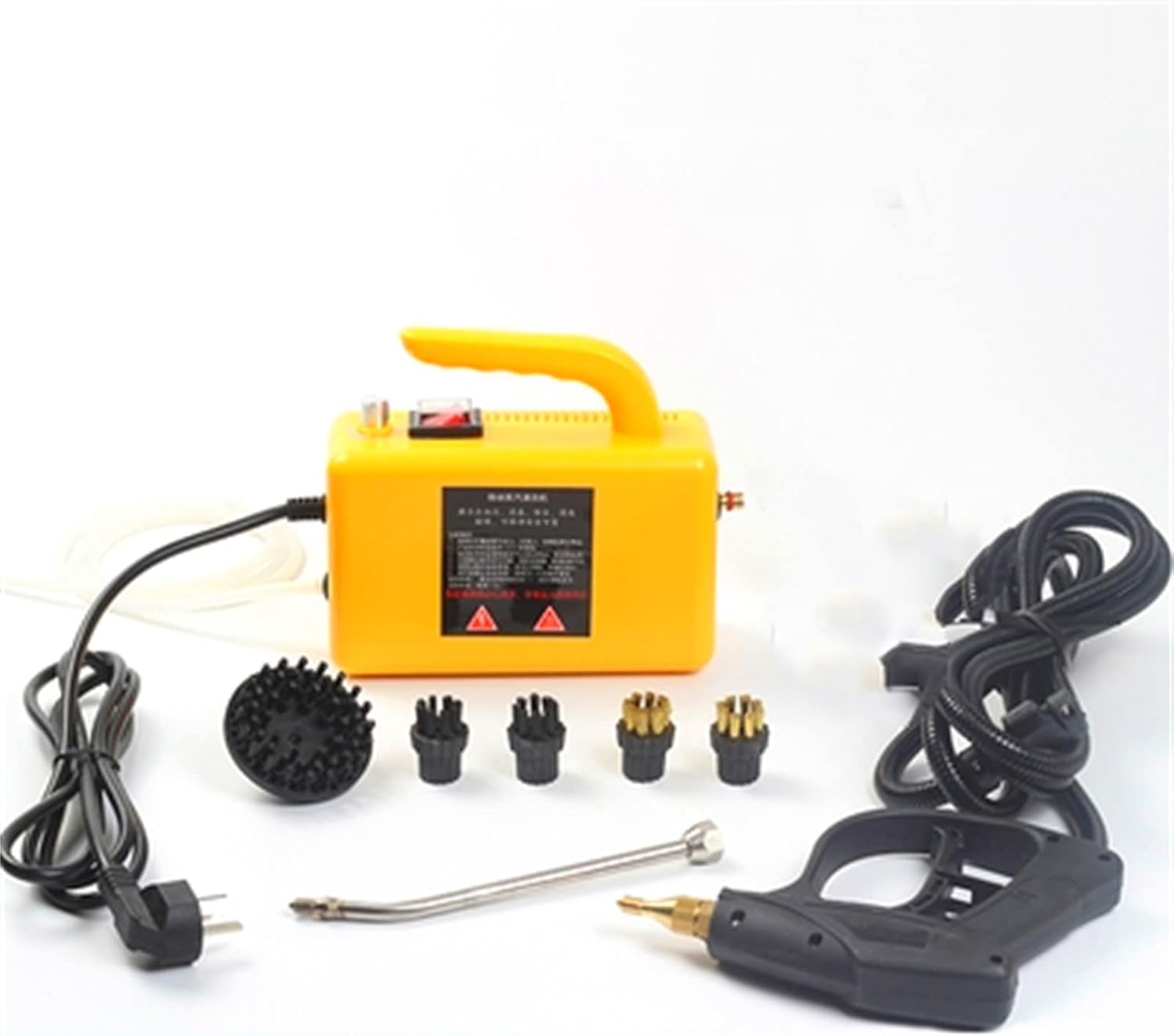 2600W High Pressure Handheld Steam Cleaner Cleaning Car Steamer for Auto Detailing Portable Electric Steam Machine Home Use Kitchen Floors,Yellow