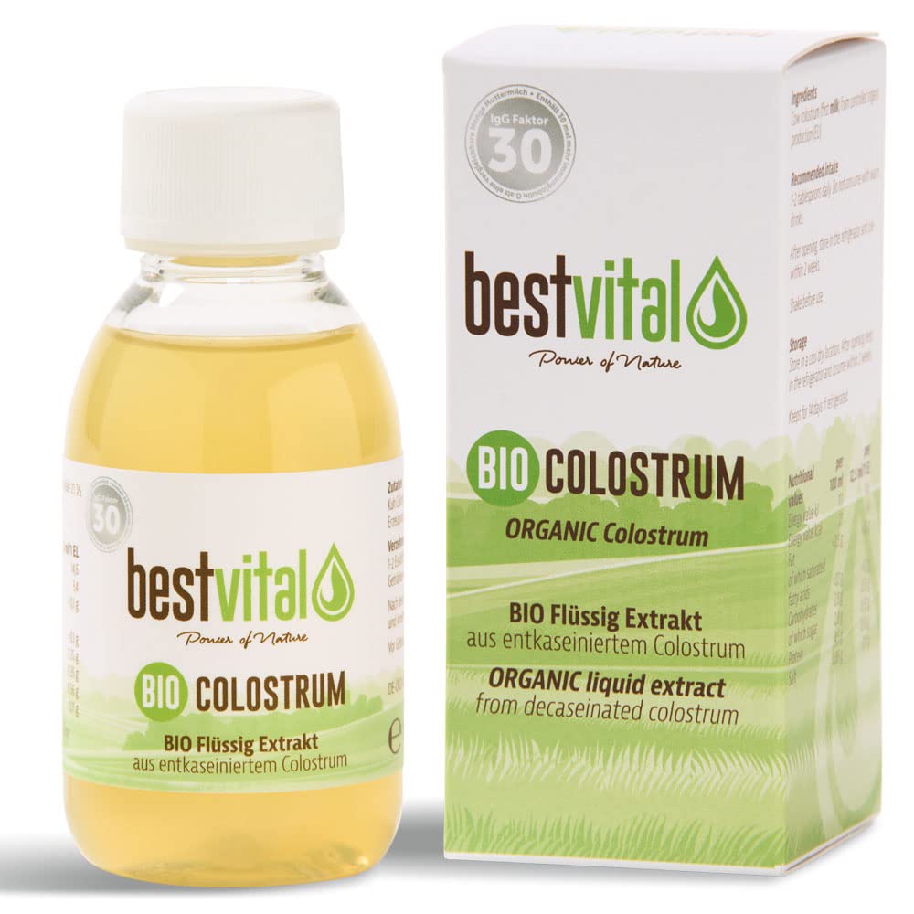 BIO Colostrum Liquid (6 x 125 ml Vorteilspack) - 100% reine Erstmilch aus DE & AT - laktosereduziert - flüssige Form - deutsches BIO-Siegel