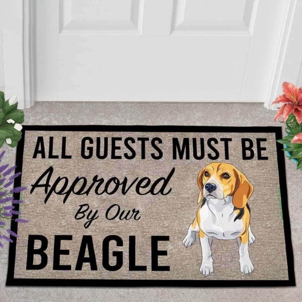 Paillasson extérieur entrée anti-saleté tapis rigolo motif Beagle