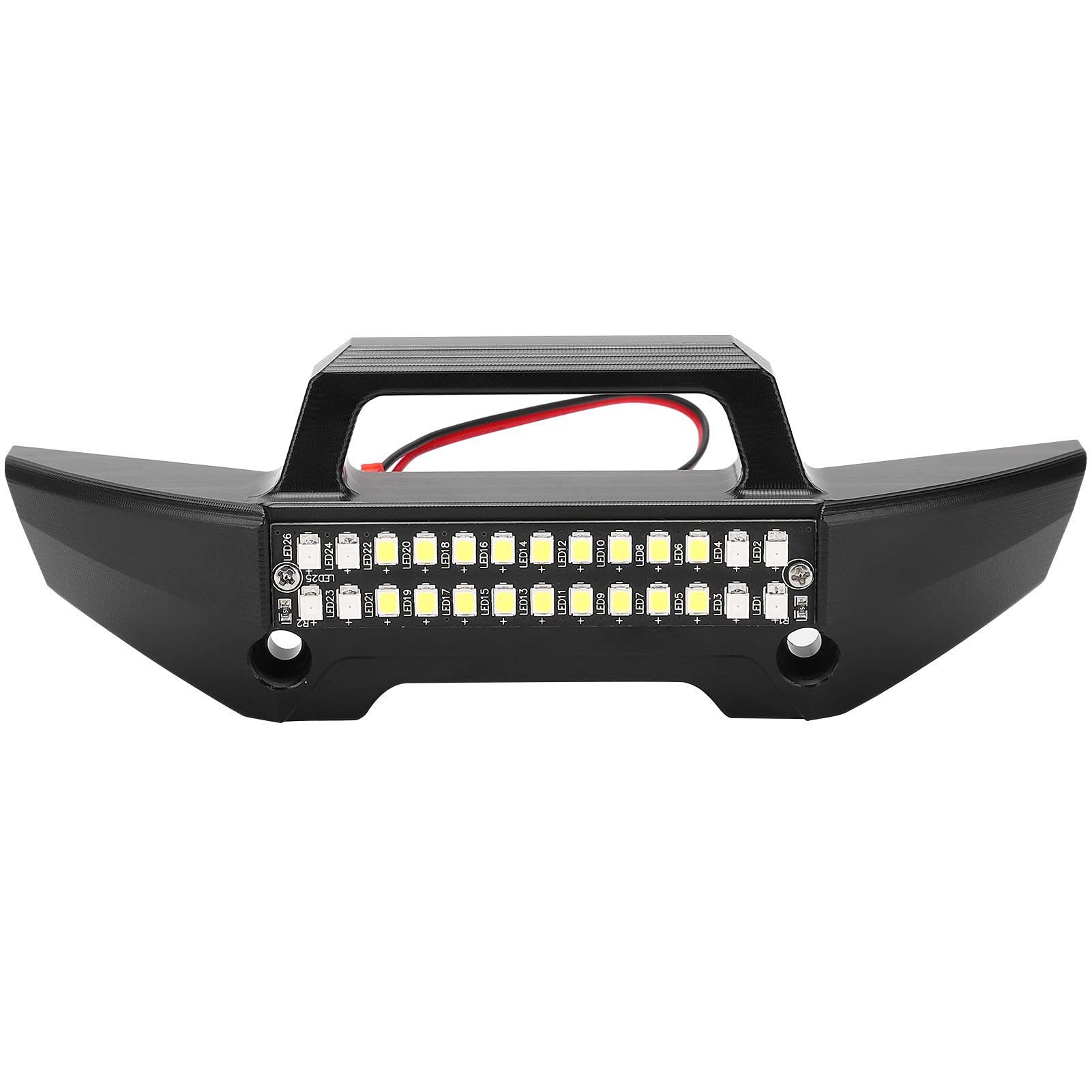 Paraurti Anteriore RC con Luce a LED Protezione Durevole in Lega di Alluminio per MAXX 89076 1/10 RC Accessori per la Guida Notturna Dell'auto