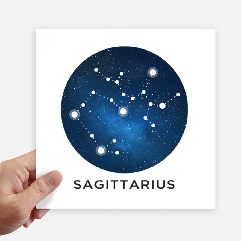 Pegatinas del Zodiaco Cuadradas de 20 cm para Pared y Portátil Juego de 4 Piezas