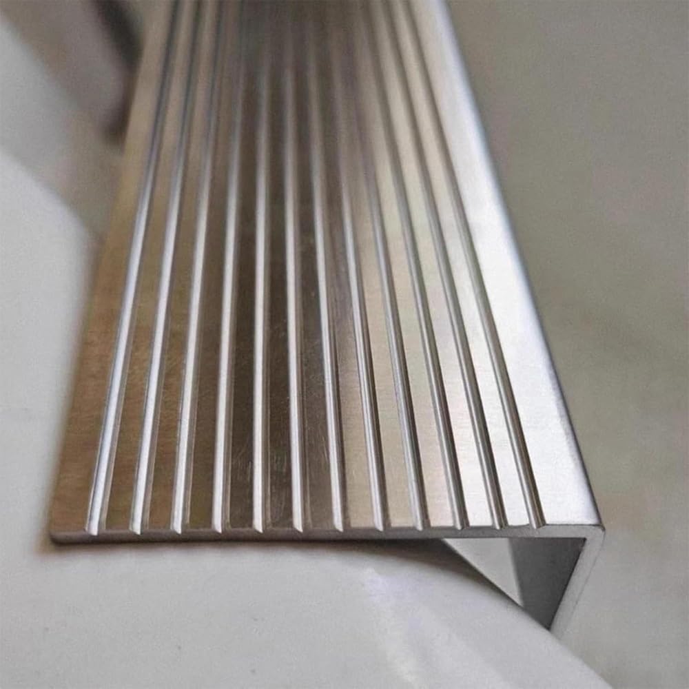 Borde de escalera de acero inoxidable 304 placa de rodadura impermeable antideslizante para exterior