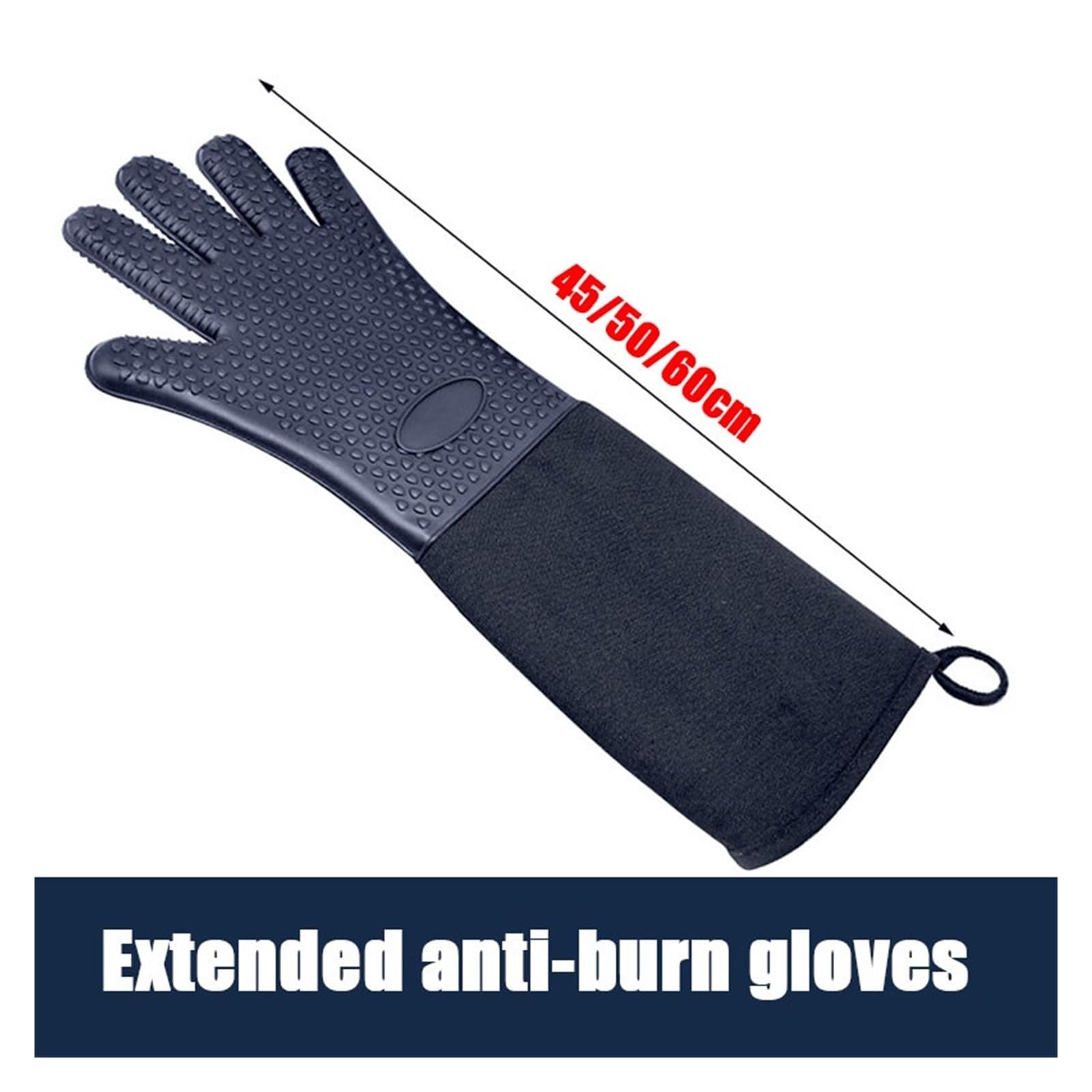 Compatible con Guantes de Horno Silicona Extra Largos Forro Acolchado, Herramientas duraderas Resistentes al Calor for Hornear Parrilla(50cm)