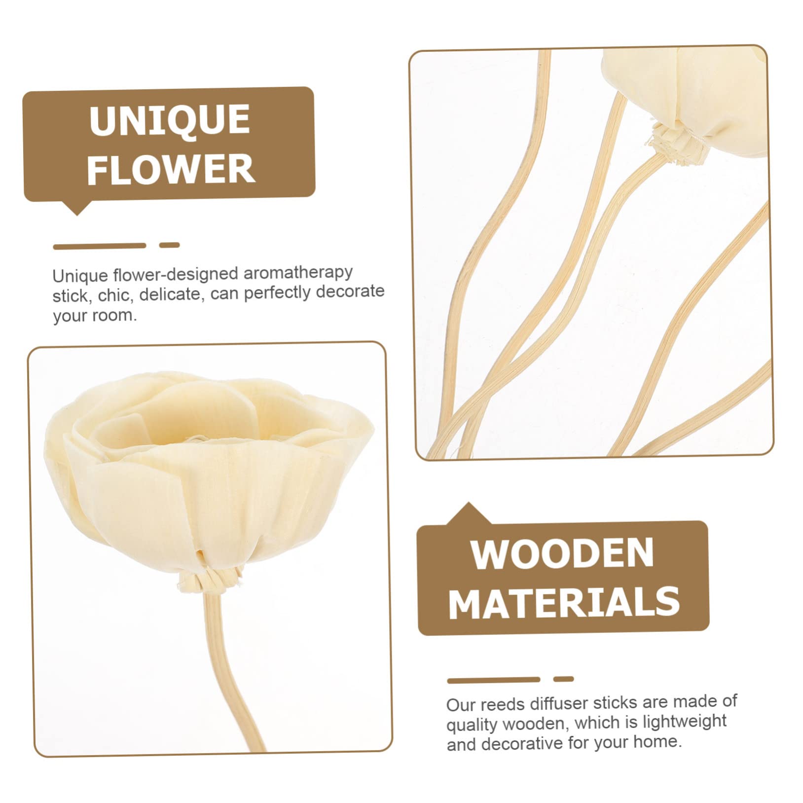 Mikikit 5 Series Difusor De Aromaterapia con Varillas De Ratán Y Flores Difusor De Aromas Aceites Esenciales Recambios Recambios Varillas Difusoras Flores Varillas 10 Piezas x 5