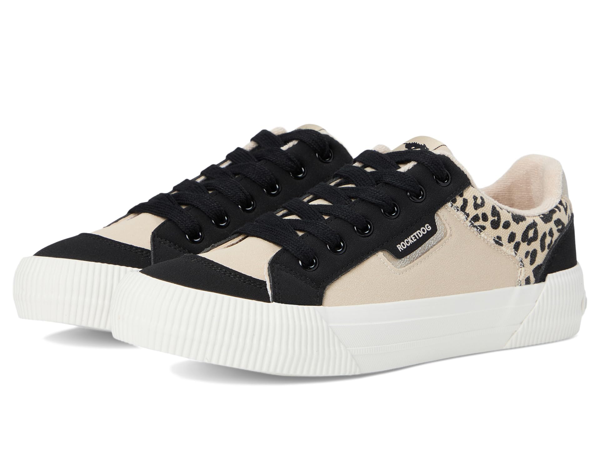 Rocket Dog Women's Cheery Comfort Plush Foam Sneaker, Leon Leopard Black Natural, 4.5 UK