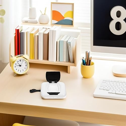 Miniatura 4 de Estuche dispensador de toallitas portátil, soporte de toallitas de viaje recargable para bolsa de pañales, cochecito ligero, conveniente para uso al