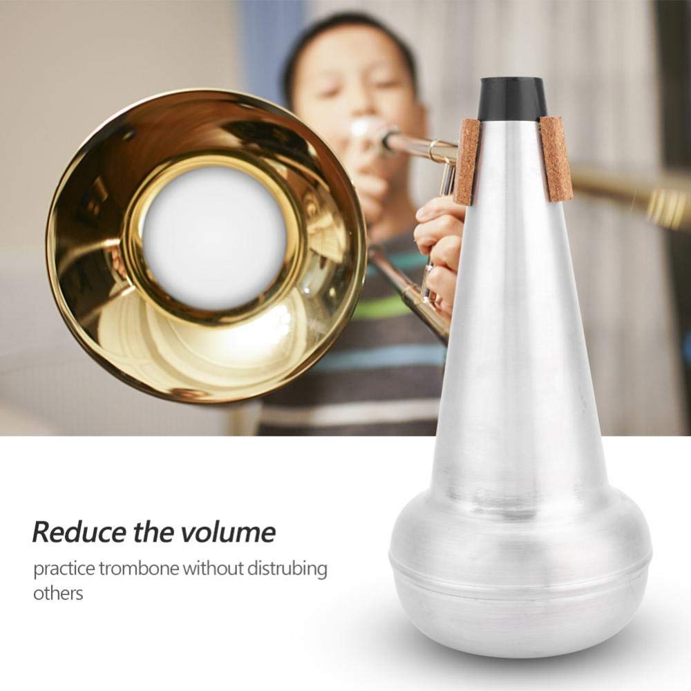 Trombone Mute, aleación de aluminio Trombone Practice Mute Silenciador tenor profesional Sourdine