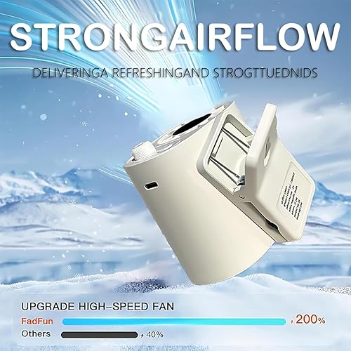 Miniatura 2 de Ventilador de clip para automóvil con pantalla LED, 100 velocidades ajustables, USB-C recargable, ventiladores de clip de rotación de 360 para