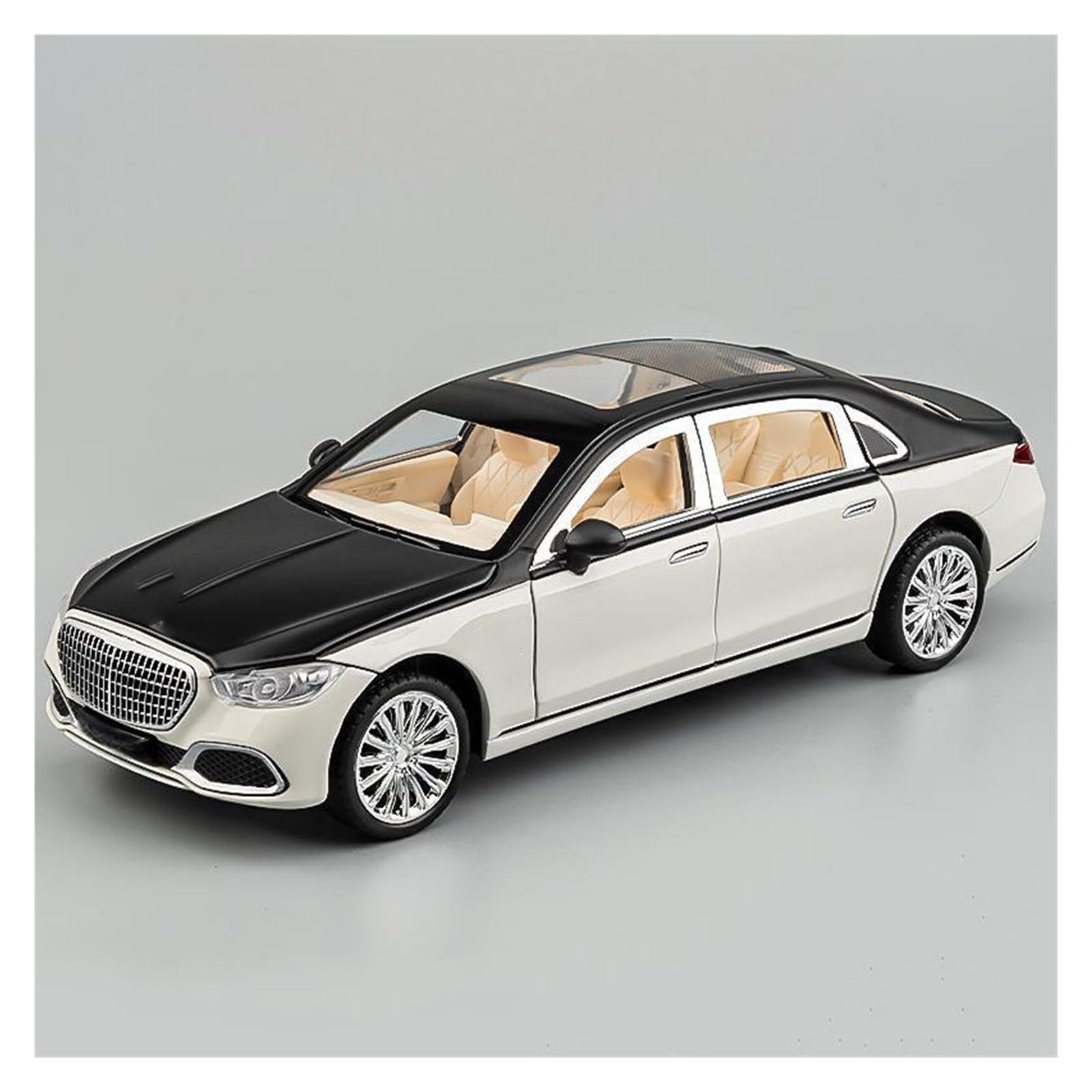BANKOTO Diecast Car 1:24 For Maybach S680 Alloy Metal Diecast Model Car Collections Collectible Model(White)