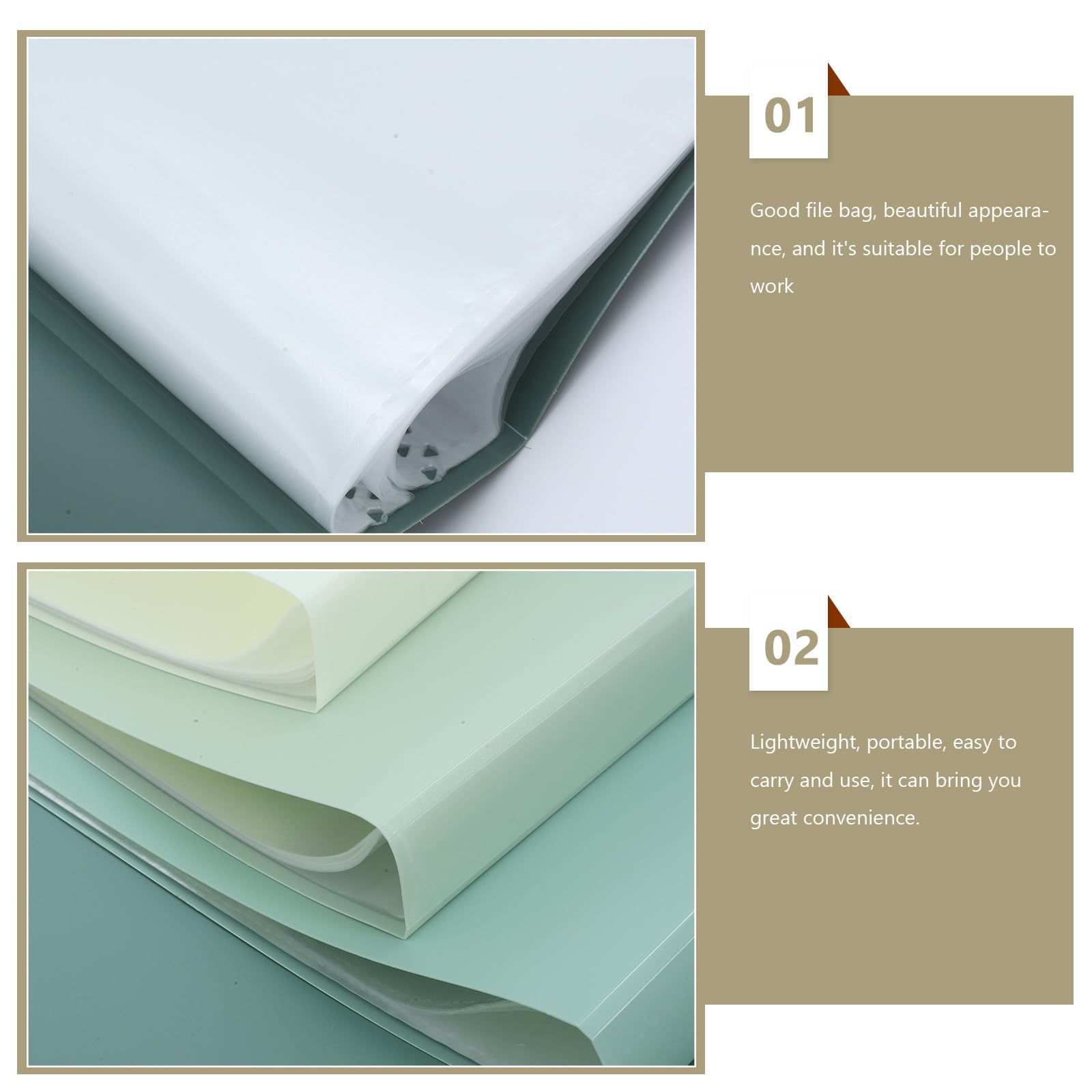 DOITOOL Cartella Portadocumenti Espandibile A4 Verde in Pp 32 Pagine e Multiple Tasche Organizer Leggero per Piccoli Documenti e Fatture 5 Pezzi per Lavoro e Regalo Pratico