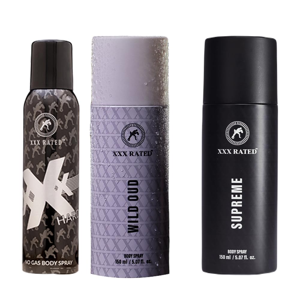 XXX Rated Wild Oud, Supreme & Hard No Gas Body Spray Combo | Exotic, Premium & Strong Scent | 150+150+120 Ml-picture-17