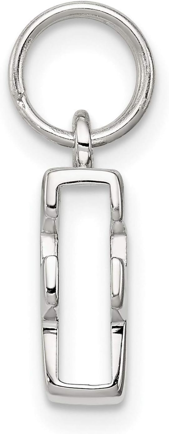 Sterling Silver F Pendant Necklace Charm for Women and Unisex Wear, Polished Block Letter Initial Jewelry, Alphabet Silver Charm for Bracelet or Chain, Minimalist Identity Symbol Monogram Jewelry