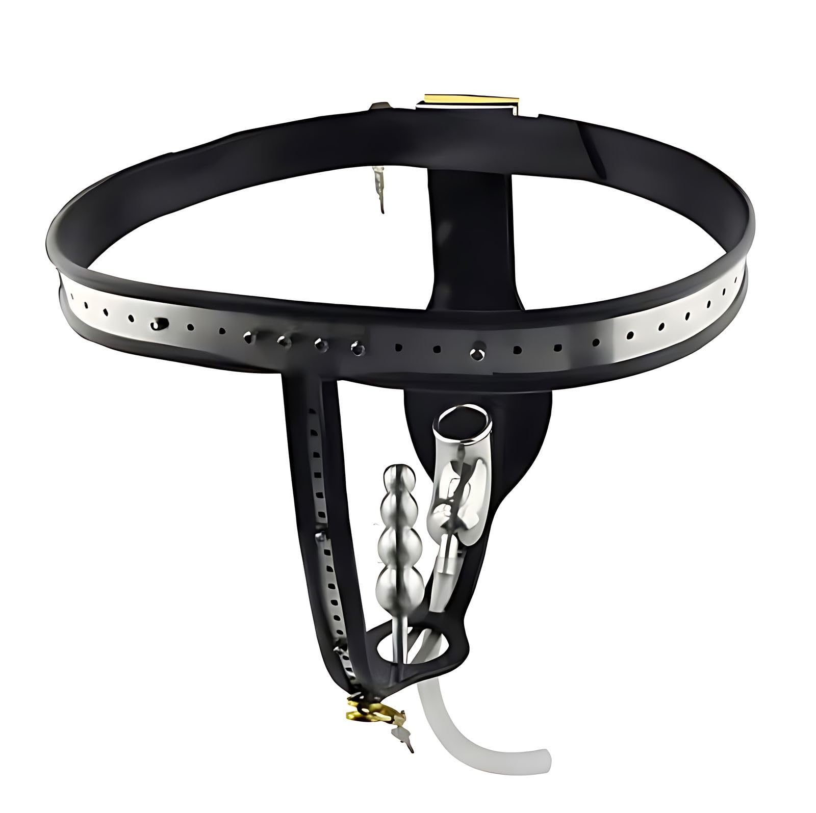 Ceinture de chasteté dissimulée SM avec cage à pénis amovible en acier inoxydable et plug anal, ceinture de chasteté de bondage, jouets sexuels for hommes et couples