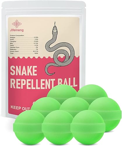 Jifeineng Paquete de 8 repelentes de serpientes para exteriores e interiores, potente para patio, serpiente Be Gone Ball, mascotas, niños, seguro disponible en Yaxa Colombia