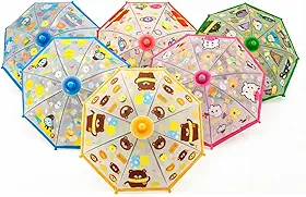 Guarda-Chuva Infantil Transparente com Estampa Poliéster Abertura Manual Octogonal 100 cm de Diâmetro para Proteção Contra Chuva
