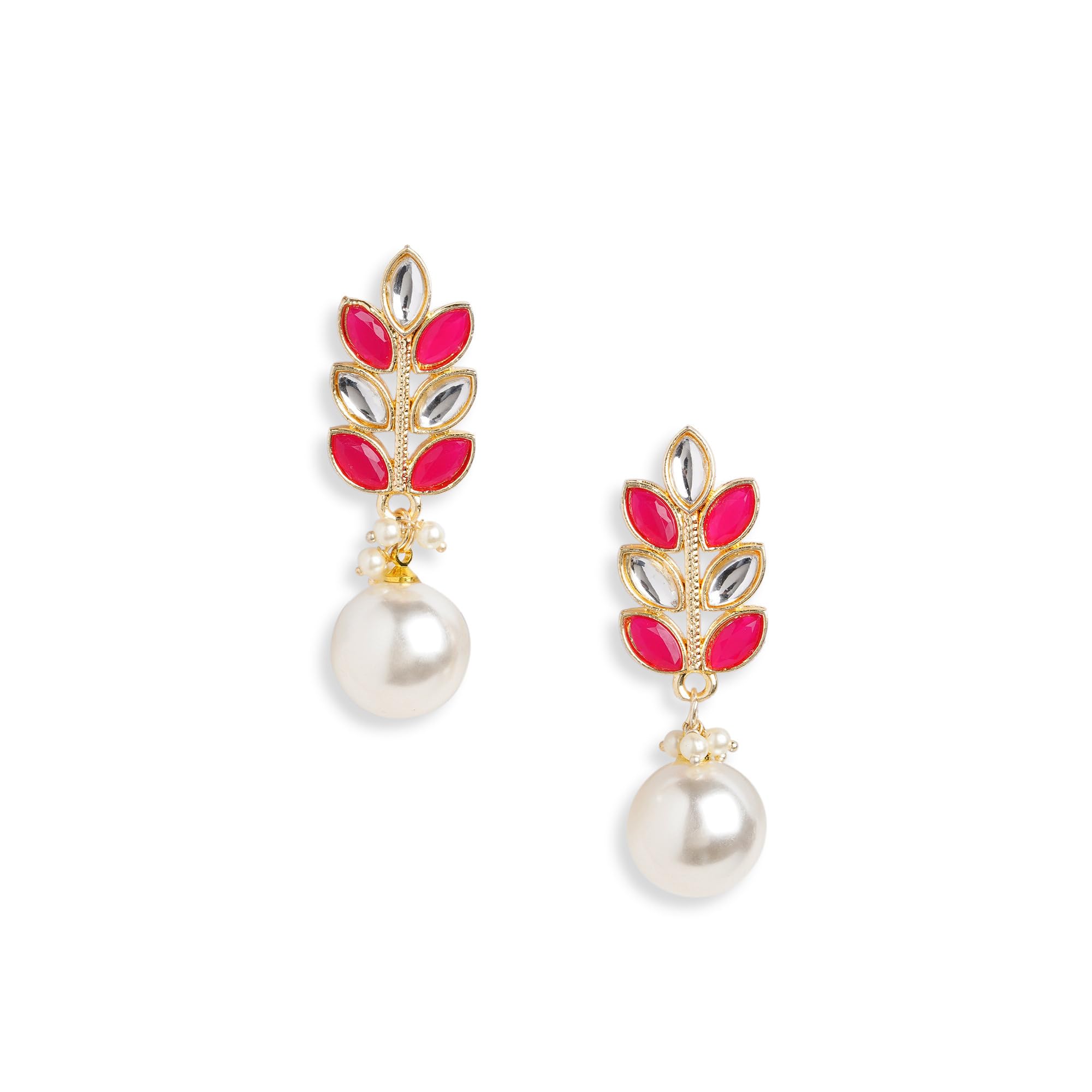 Ethnic Pearl Drop Earrings - Dangle Jhumka Twist