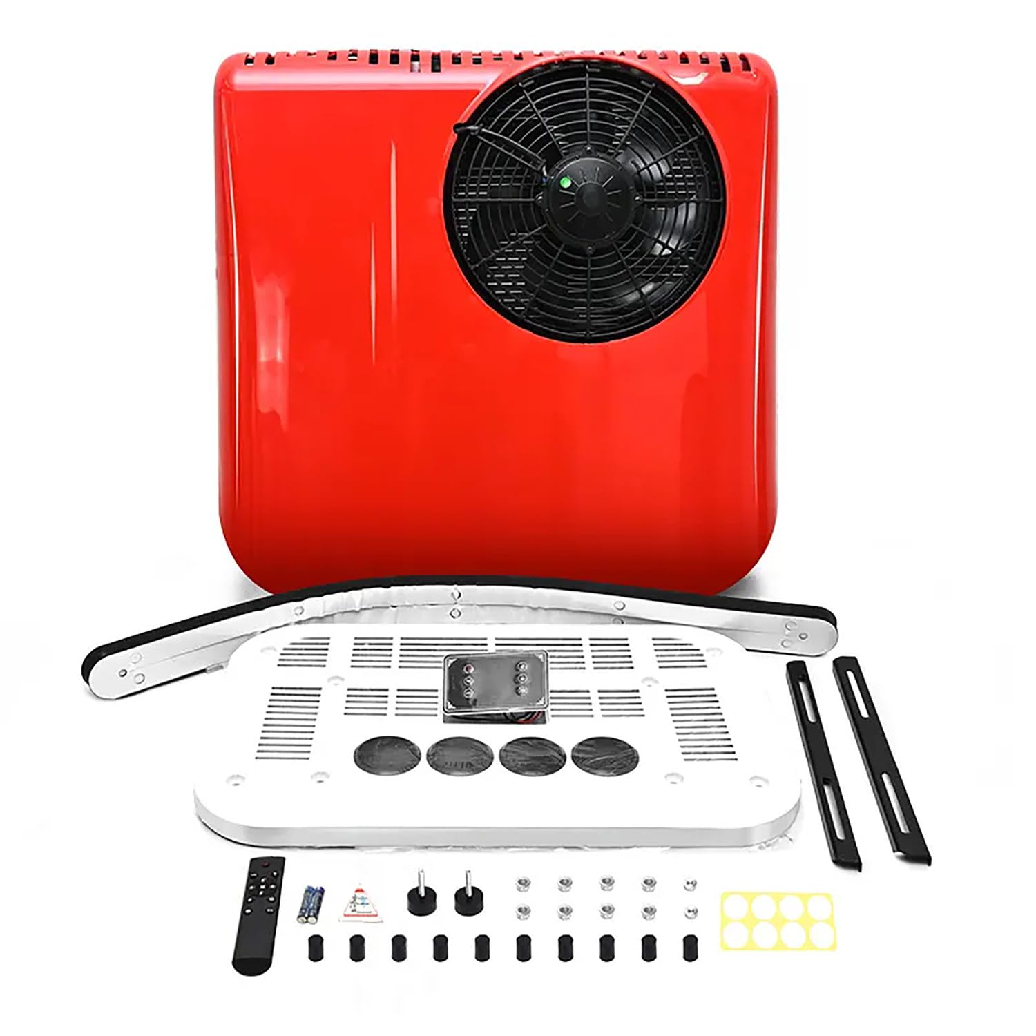 Klimatyzator dachowy 24 V 12 V DC do kamperów, ciężarówek i kamperów – moc chłodzenia 2200 W, wskaźnik temperatury, wydajny przepływ powietrza w pojazdach budowlanych