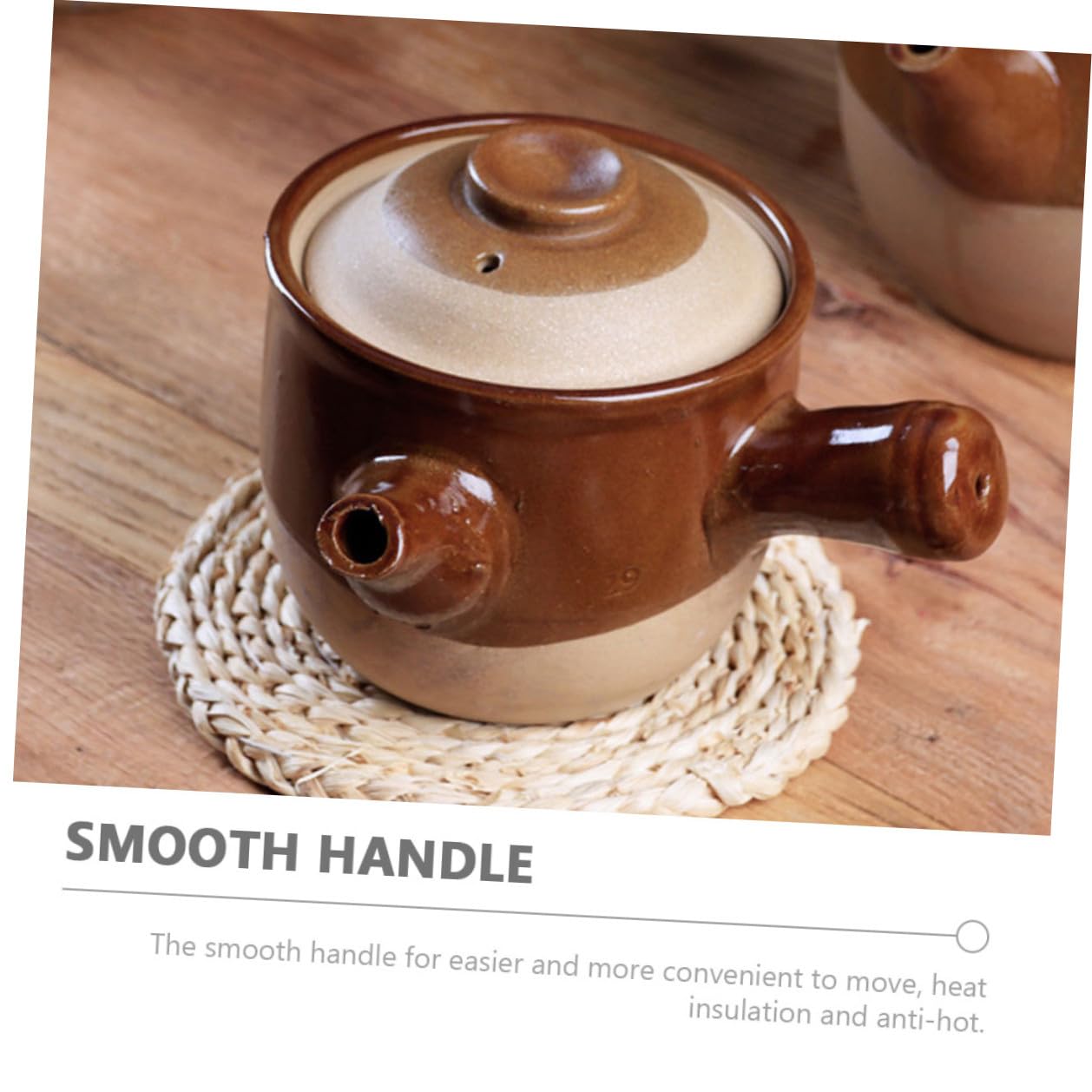 Lurrose de Barro Almacenamiento de Calor para Cocinar Medicina Tradicional de 3l Olla Pequeña de Alfarería Adecuado para Cocina en Casa
