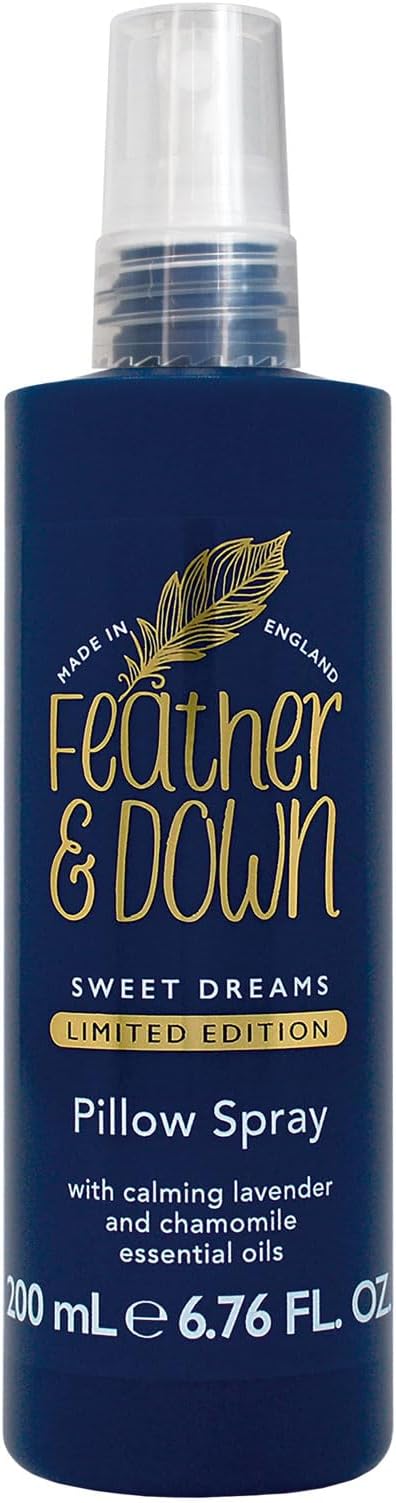 Feather & Down Lavender Sleep Spray Pillow Mist, 200ml Calming Pillow Spray with Chamomile & Essential Oils for Relaxation and Restful Nights