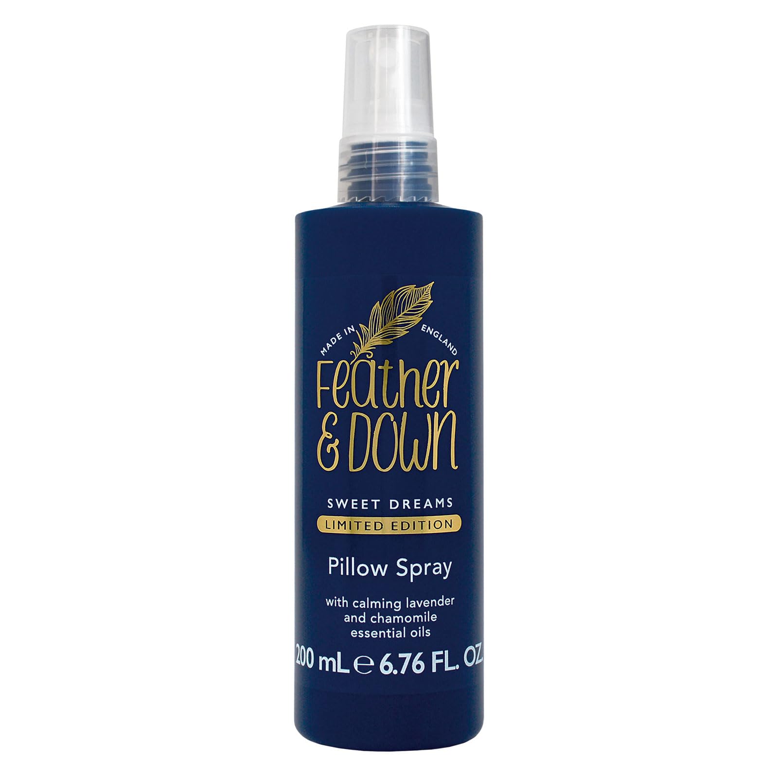 Feather & DownSweet Dreams Limited Edition Pillow Spray (200ml) - with Calming Lavender & Chamomile Essential Oils. Encourages Calm, Tranquillity & a Restful Night's Sleep. Cruelty Free.