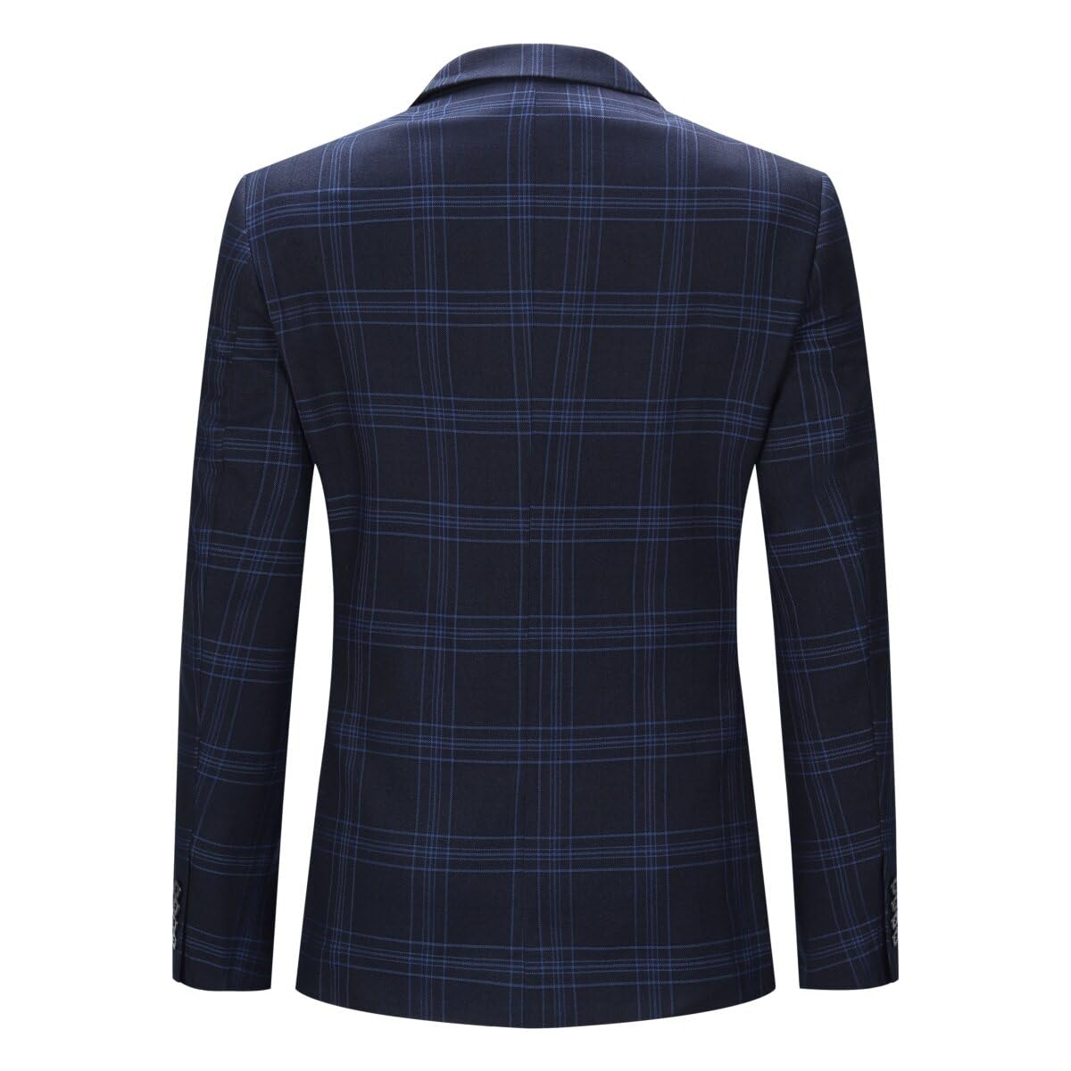 YOUTHUP Blazer Homme Slim Fit à Carreaux 2 Boutons Veste Costume Col Cranté Veston Casual pour Business