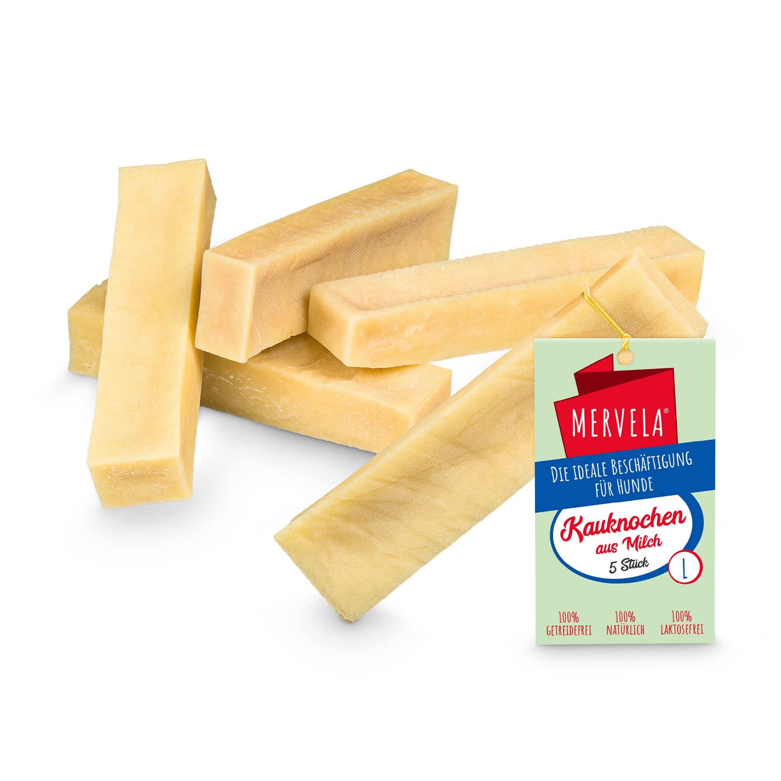 Kaukäse für Hunde | 5 * 90 Gramm | Käseknochen | Beschäftigung & Belohnung | Käsestange | Harter Yak Käse Hund | Himalayan Cheese Bones | Langer Kauspaß