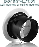 Vista 4 de HG Power Cubiertas de Ventilación de Aire de 3 Pulgadas, Ventilación de Sofito Ajustable de ABS, Difusor de Techo Redondo para Sala de Estar