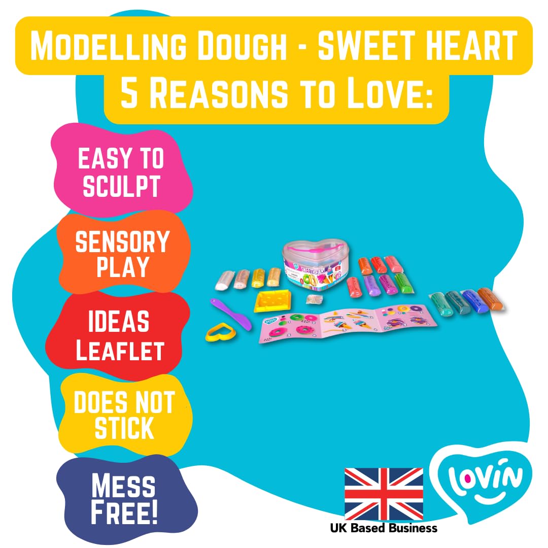 Sweet Heart Lovin Modeling Set including Colour Dough, Craft Kits for Kids, Arts and Crafts for Kids - Image 2