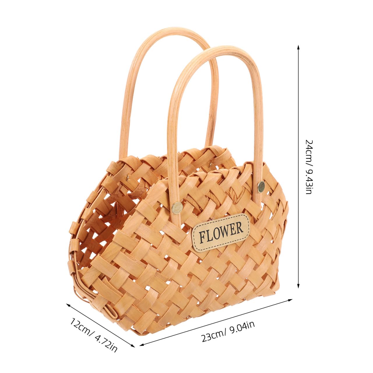 Ciieeo 1Pc Hand Woven Flower Basket Elegant Decorative Woven Storage Container Multi Purpose Nature Inspired Flower Holder for Home and Events with Premium