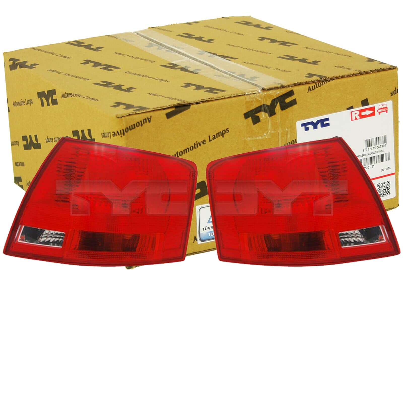 2x TYC Heckleuchte Rückleuchte Links/rechts | 11-11183-01-2 + 11-11184-01-2 Kompatibel mit A4 B7 Avant (8ED)