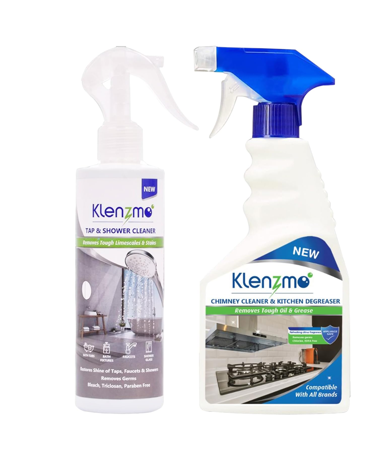 Klenzmo Chimney Cleaner Spray & Tap Cleaner Combo | Cleaning Liquid for Chimney, Microwave Oven, Grill, Gas Stove, Exhaust Fan, Tap, Wash Basin & Faucets | Complete Kitchen Cleaning Solution (B0CBB9ZSMC) Amazon Price History, Amazon Price Tracker