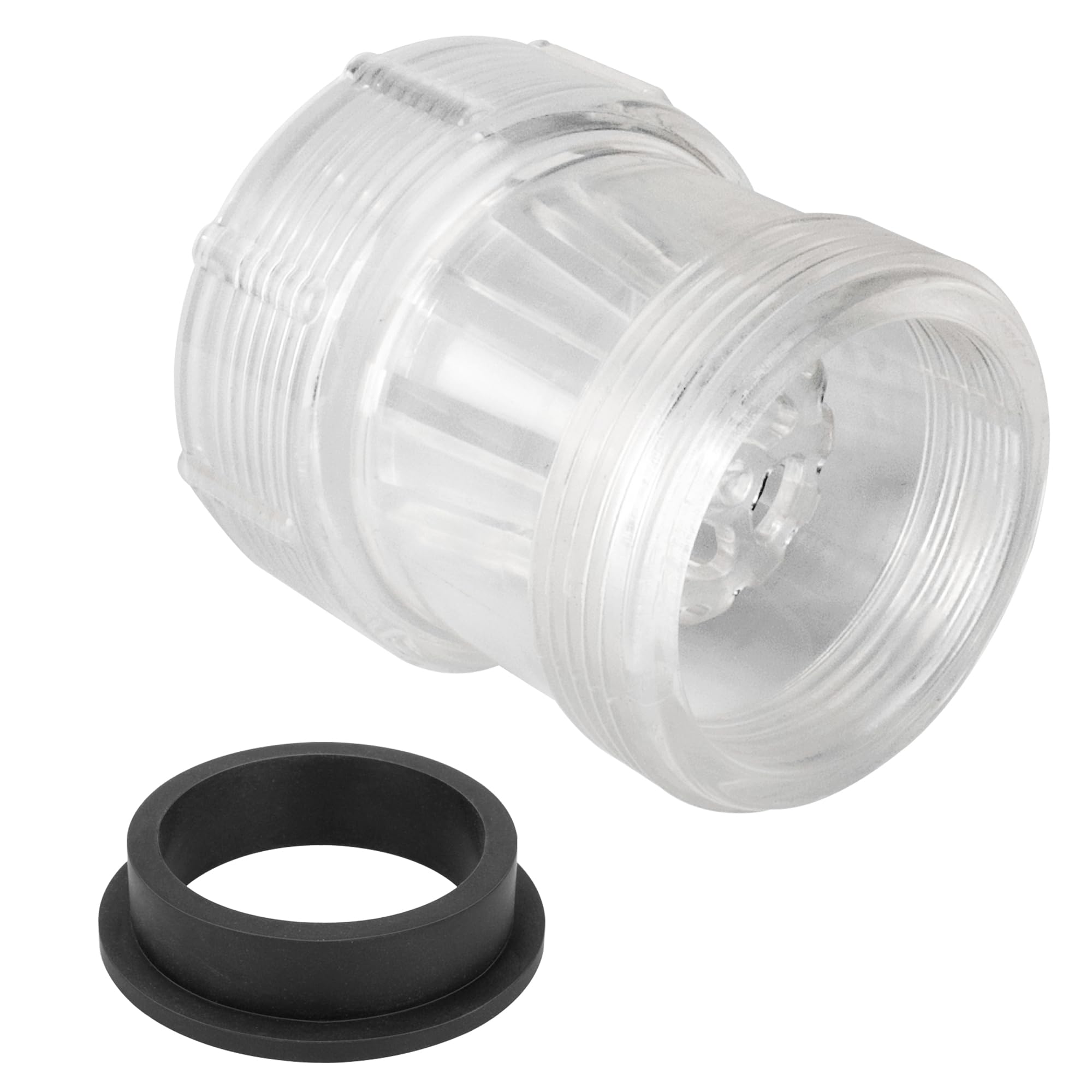 SF90110-1 Ersatz-Laubfalle für Intex 1500 GPH Sandfilterpumpe, oberirdischer Pool-Filterpumpenteil, Schlauchanschluss mit 11228 L-förmiger O-Ring-Dichtung, passend für Intex 25,4 cm Filterpumpe
