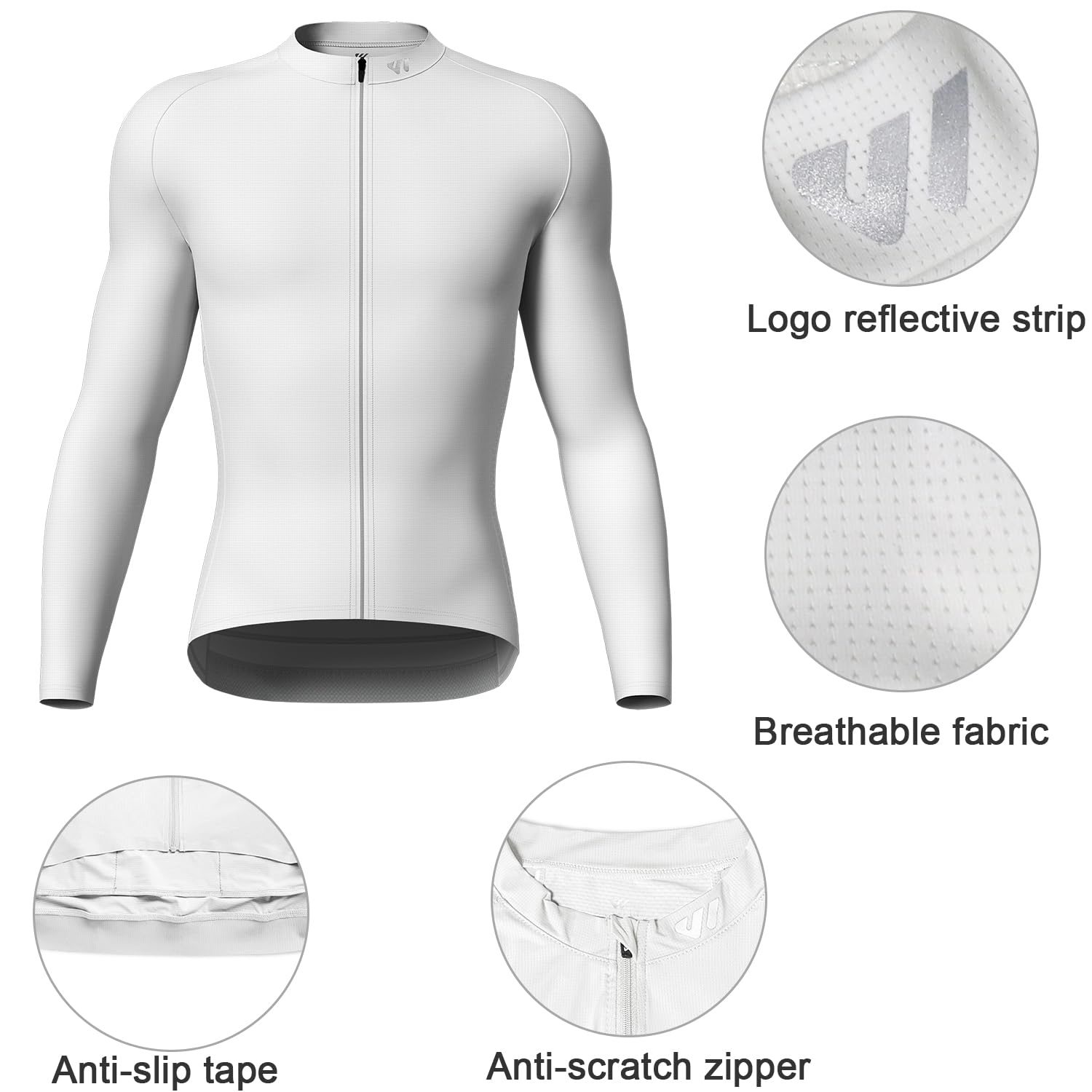 Lo.gas Radtrikot Herren Regular Fit | Rennrad Trikot mit durchgehendem Reißverschluss, 3 Taschen & Reflektorstreifen. Kühles Fahrradtrikot bietet Hautkomfort
