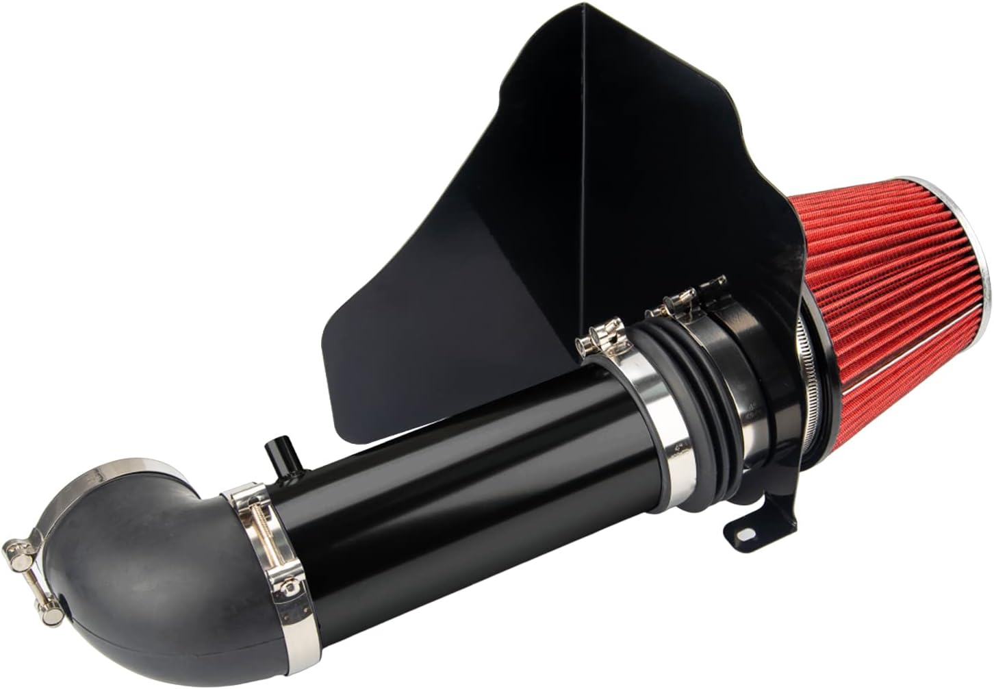 Cold Air Intake Kit with Filter Heat Shield for 300C 2005-2010, Challenger 2008-2010, Charger 2006-2010, Magnum 2005-2008 5.7L 6.1L V8 (Red)