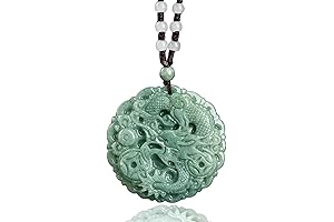 Hand-Carved Jade Dragon Pendant Necklace: A Talismanic Adornment