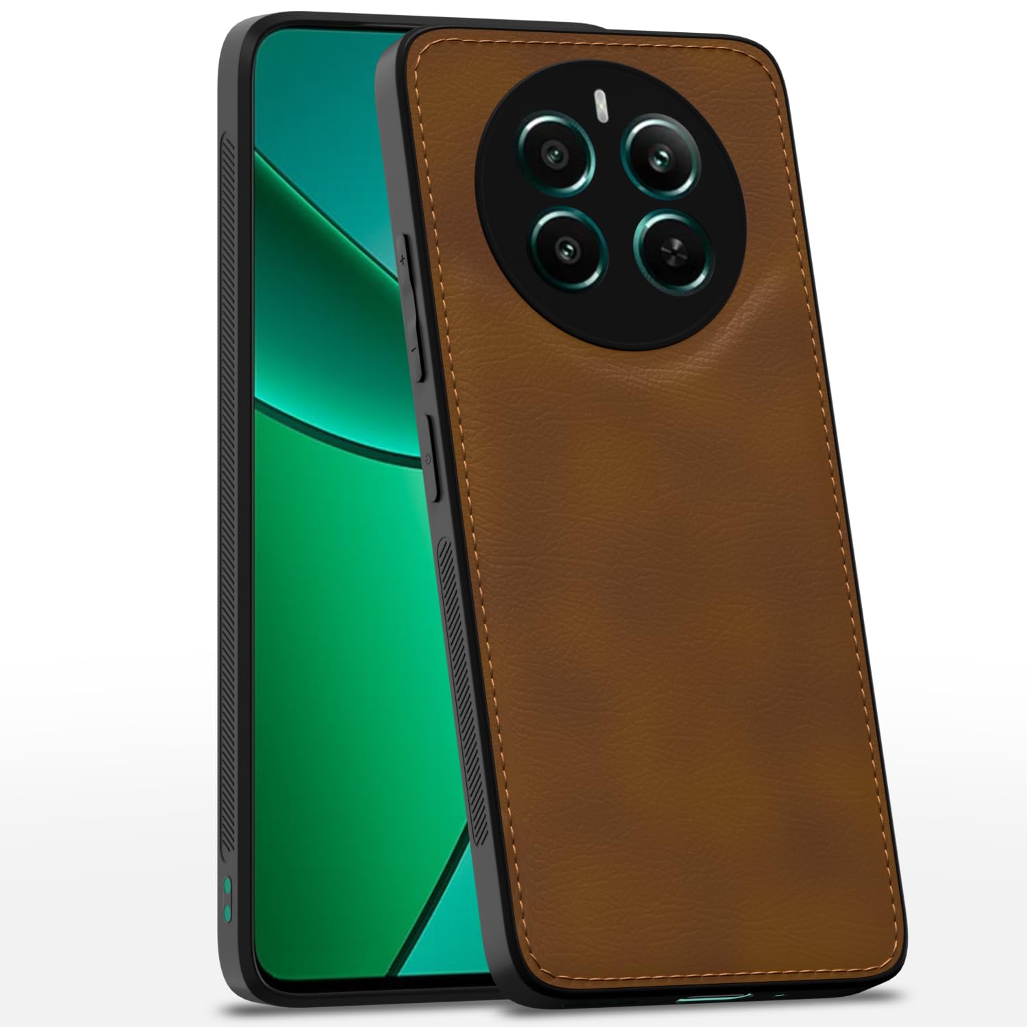 Pikkme Realme 12 Plus 5G / P1 5G / Narzo 70 5G / 70 Pro 5G Back Cover | Flexible Pu Leather | Full Camera Protection | Raised Edges | Super Soft-Touch | Bumper Case (Brown) (B0D797RP9S) Amazon Price History, Amazon Price Tracker