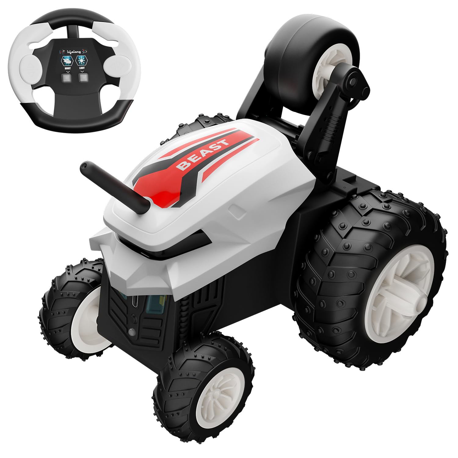 Lifelong Turbo Rechargeable Rolling & Rotating Stunt RC Car for Kids 3-10 Years, 4x4 Remote Control Type-C Stunt Car Toy with Longer Run Time, High Speed Long-Range Off-Road Remote Car for Boys Girls-image-42