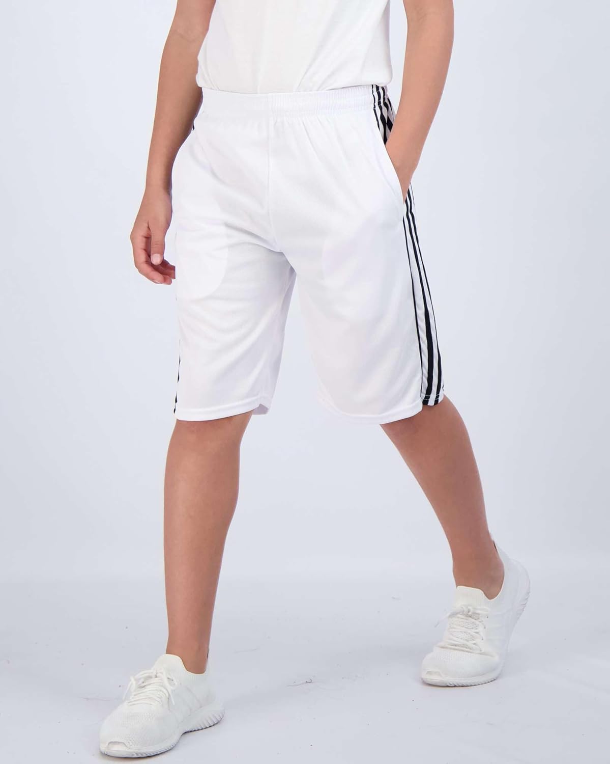 Real Essentials 5 Pack: Boys' Mesh Basketball Athletic Shorts with Pockets – Teen Kids Youth Quick Dry Soccer Running Gym - Image 3