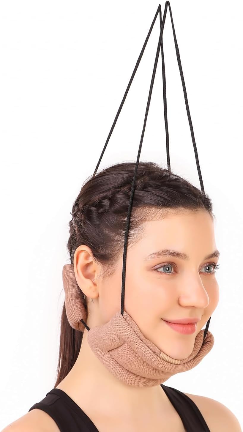 Cervical Neck Traction Head Holder Belt | Hanging Cervical Neck Stretcher for Neck Therapy | Cervical Pain and Fracture | Neck Belt for Neck Pain Relief - One Size Fits All Necks