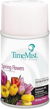 TimeMist 1042712EA Premium Metered Air Freshener Refill, Spring Flowers, 6.6 oz Aerosol TMS1042712EA