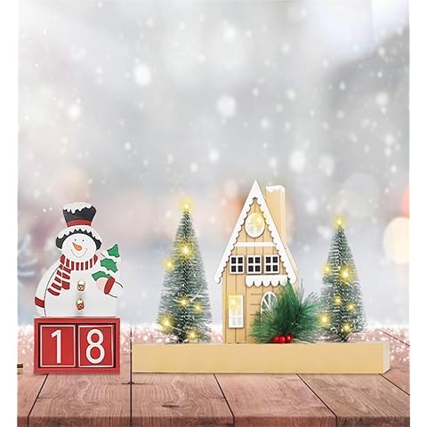 PKDPR Wooden Snowman Christmas Countdown and Christmas Village Cover