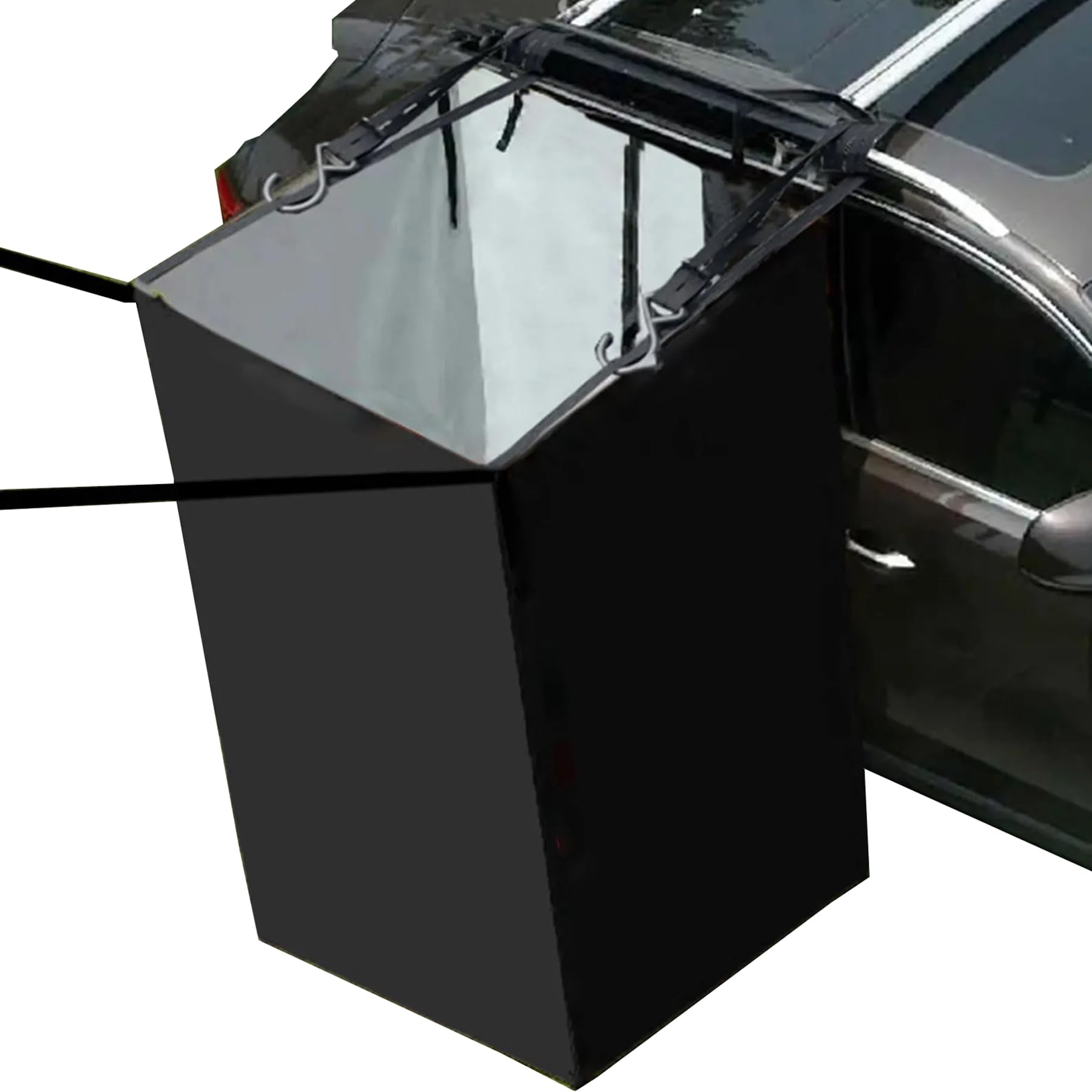 Schwarz Camping Dushzelt, 180X100X100CM Universal Outdoor Privatsphäre Campingdusche Abdeckhaube, Tragbare Wasserdicht Toilettenzelt für Wohnmobil Van, Montagehalterung Nicht Enthalten
