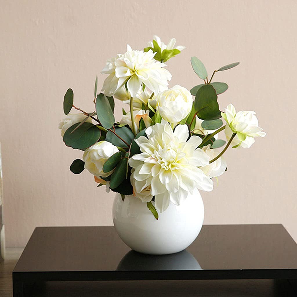 MYUYEE Artificial Flowers Bouquet Desktop Living Room Coffee Table Decoration Simulation Flower Dining Table Bedroom Office Layout (C)