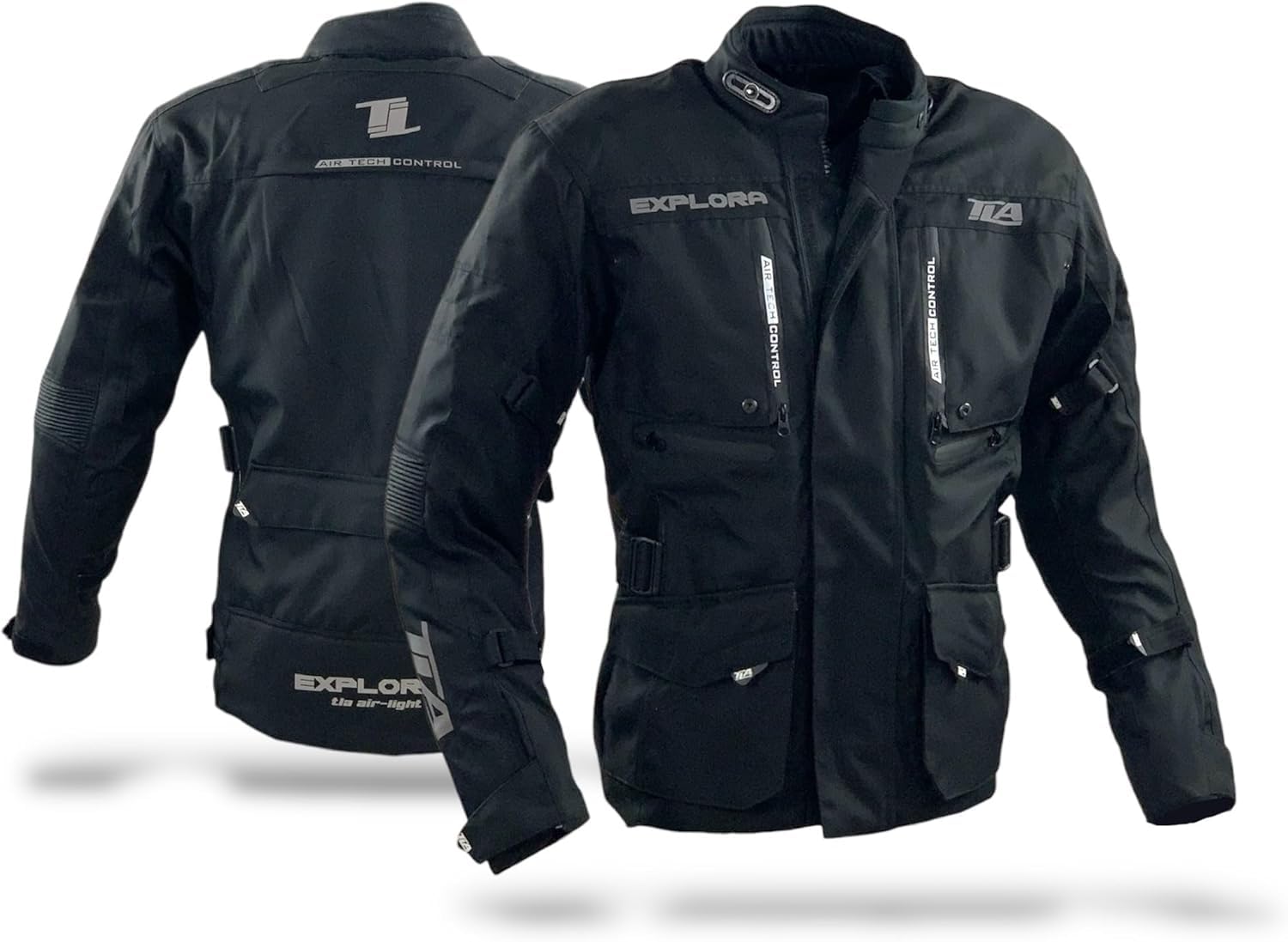 TLA EXPLORA LIGHT Giacca moto con protezioni omologata CE classe A, fodera impermeabile rimovibile, taglie sino 7XL uomo, donna, Giubbotto moto Enduro mezza stagione, estiva